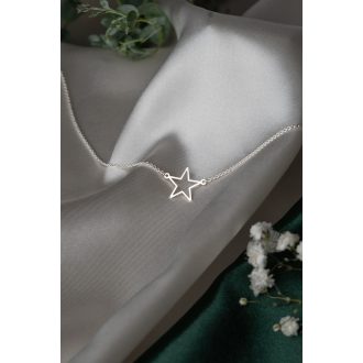 Ezüst nyaklánc - CSILLAG medállal