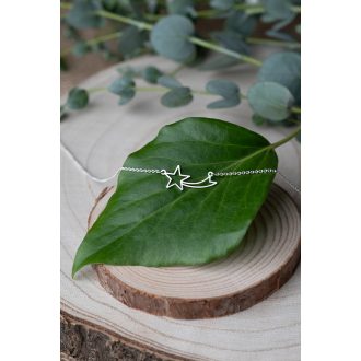 Ezüst nyaklánc - HULLÓCSILLAG medállal