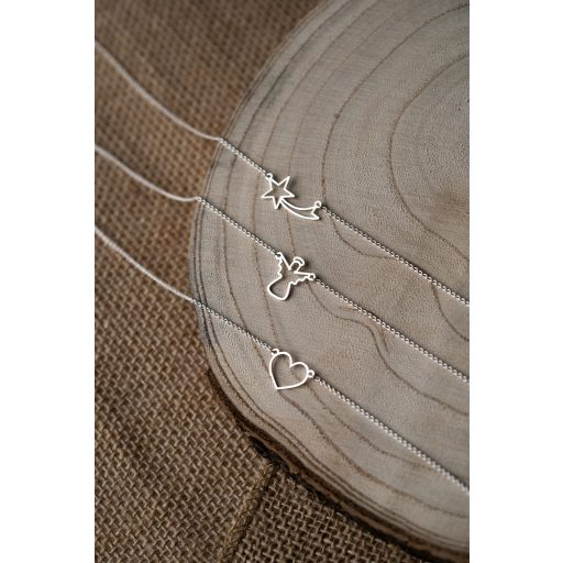 Ezüst nyaklánc - HULLÓCSILLAG medállal