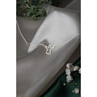 Ezüst nyaklánc - ANGYAL medállal