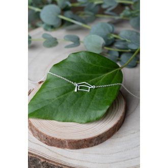 Ezüst nyaklánc - DIPLOMA SAPKA medállal